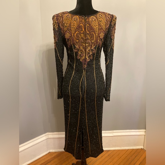 Vintage Beaded Gown, size S - Picture 3 of 7